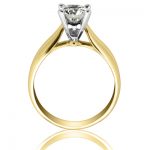 14k Yellow solitaire ring